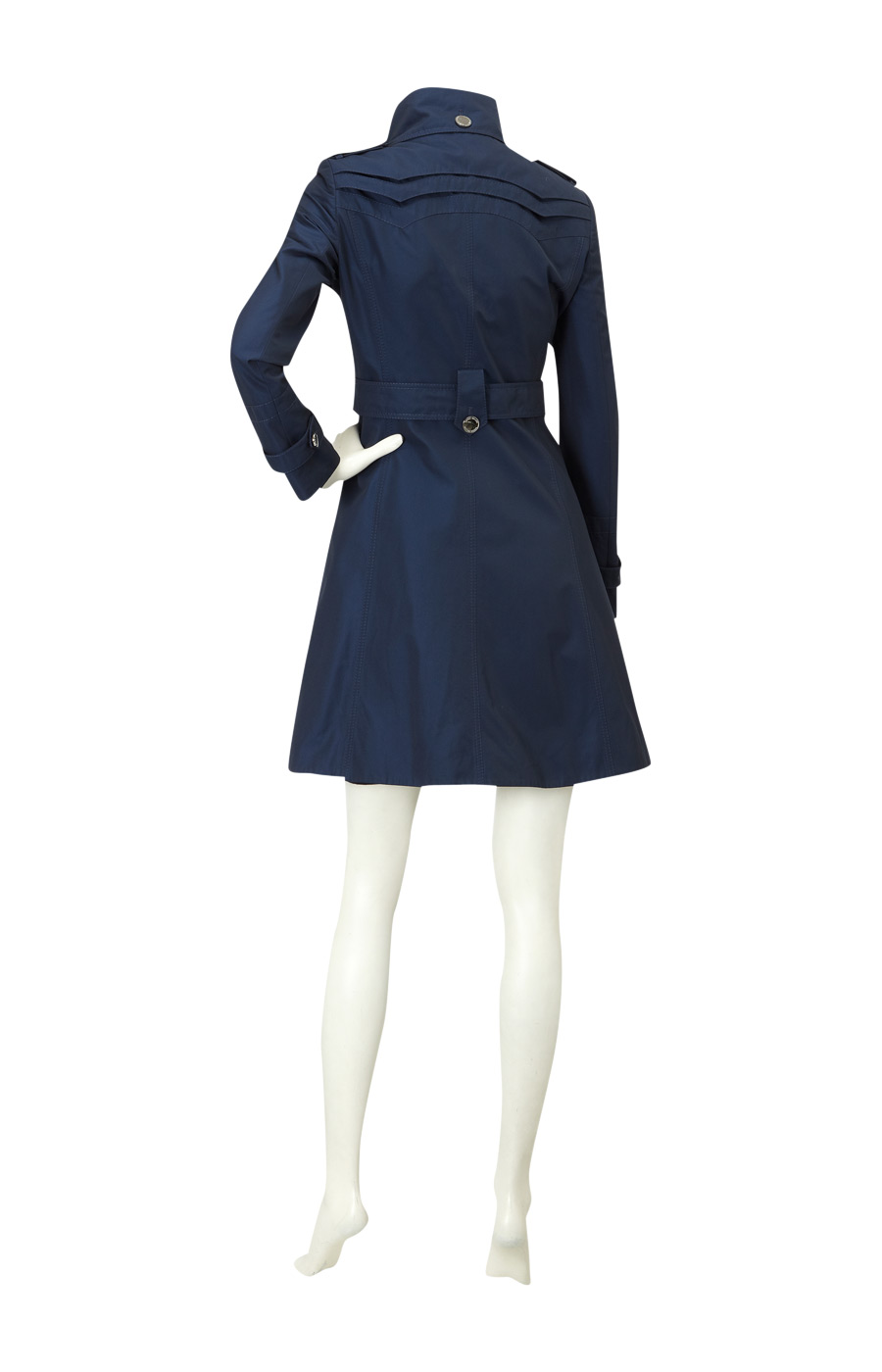 Women coat dark blue color with pocket - Click Image to Close